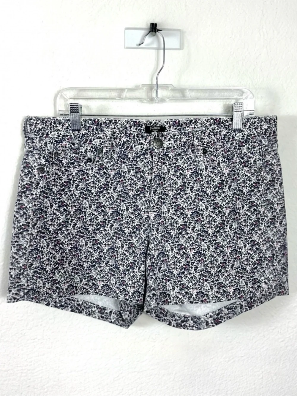 J. Crew Liberty London Floral Denim Stretch Shorts Size 10 44076